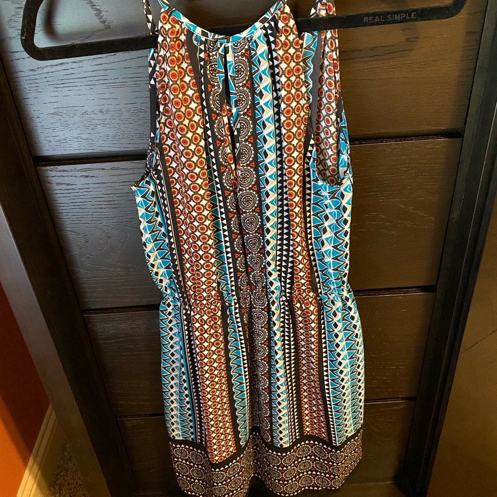 Colorful spaghetti strap dress
